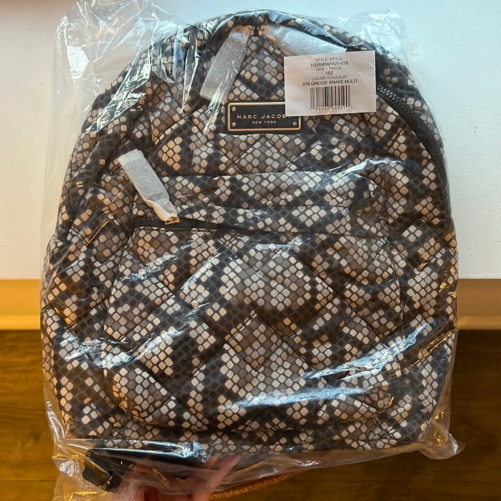 Marc Jacobs Quilted Nylon Printed Backpack